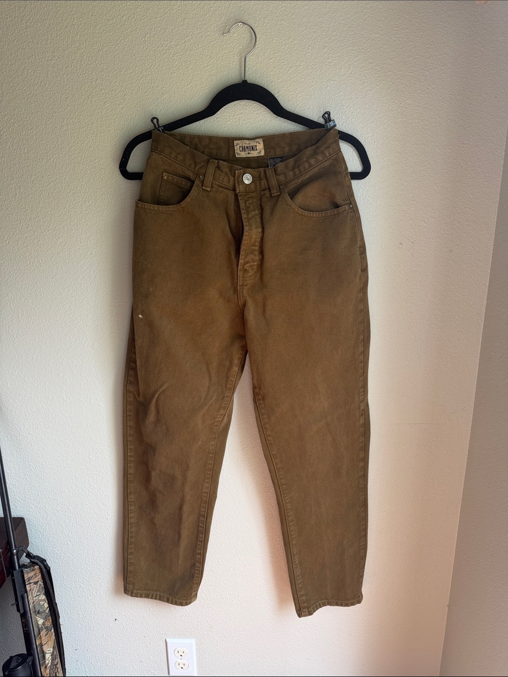 Carhartt Men's Tan Straight-Fit Canvas Chinos sku8